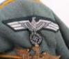 Scarce WW2 German Army Cavalry Officers Crusher Cap - 6
