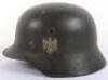 WW2 German Army M-40 Single Decal Steel Combat Helmet - 3