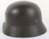 WW2 German Army M-40 Single Decal Steel Combat Helmet - 5