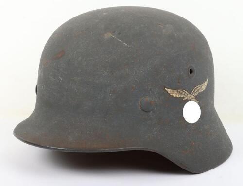 WW2 German Luftwaffe M-40 Single Decal Steel Combat Helmet
