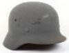 WW2 German Luftwaffe M-40 Single Decal Steel Combat Helmet - 9