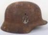 WW2 German Waffen-SS Single Decal Combat Helmet - 2
