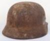 WW2 German Waffen-SS Single Decal Combat Helmet - 4
