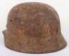 WW2 German Waffen-SS Single Decal Combat Helmet - 5