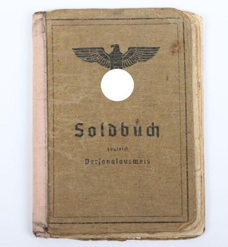 WW2 German Army Kuban Shield Holder&rsquo;s Soldbuch, Pioneer Ersatz Kompanie 69 and Later Served with Medical Company