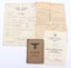 WW2 German Army Supply Unit Soldbuch and Award Citation Set - 2