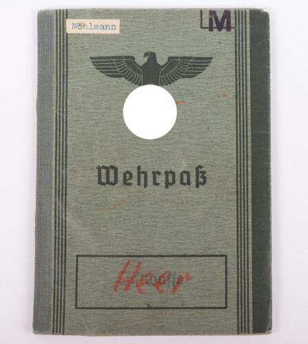Interesting WW2 German Russian Front Casualty Wehrpass Grenadier Regiment 109
