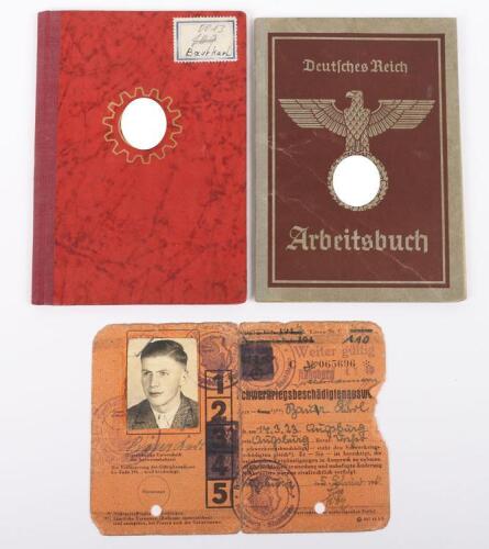Third Reich Deutsches Arbeitsfront (D.A.F) Work Book Grouping