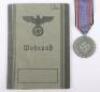 WW2 German Wherpass with Entry for the Luftschutz Decoration - 2