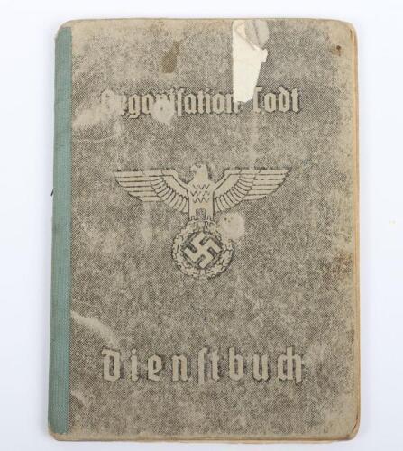 WW2 German Organisation Todt Dienstbuch