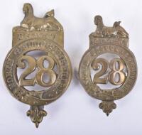 2x Victorian 28th (North Gloucestershire) Regiment of Foot Other Ranks Glengarry Badges