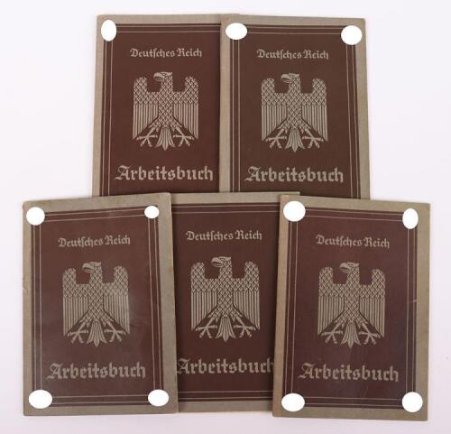 5x Third Reich 1st Pattern Arbeitsbuch (Work Books)