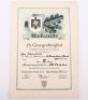Third Reich NSRL Sports Association Citation - 5