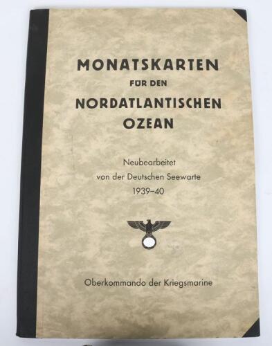 WW2 Kriegsmarine North Atlantic Ocean Charts 1939-40