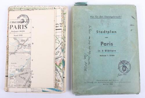 WW2 German Army 1940 Invasion Maps of Paris France