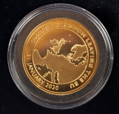 UK Leaving the EU 9ct gold proof medallion - 2