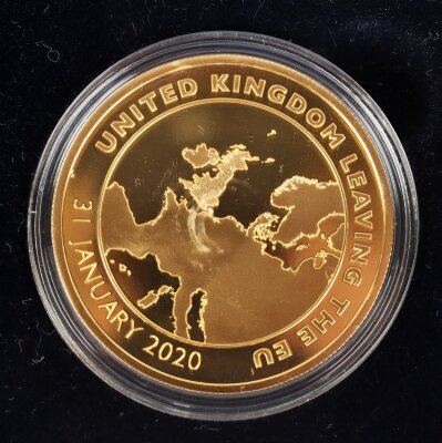 UK Leaving the EU 9ct gold proof medallion - 2