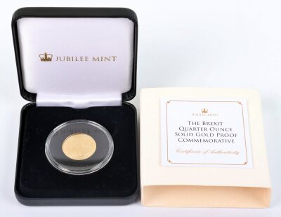 UK Leaving the EU 9ct gold proof medallion