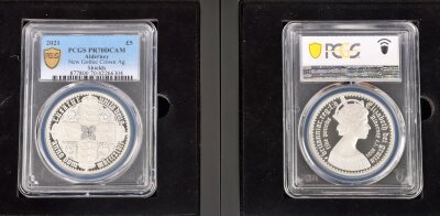 PCGS - Two Alderney New Gothic Crown Proof PCGS PR70DCAM, both encapsulated - 3