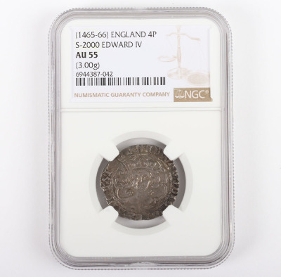 NGC Ð Edward IV (1461-85) Light Coinage 1564-70, Groat - 3