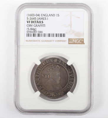 NGC - James I (1603-25), First Coinage 1603-4, Shilling - 4