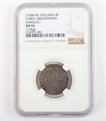 NGC - Charles I (1625-49), Aberystwyth 1638/9-42, Groat - 4