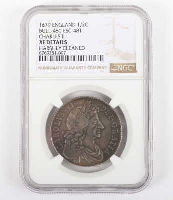 NGC Ð Charles II (1660-85), Halfcrown, 1679 - 3