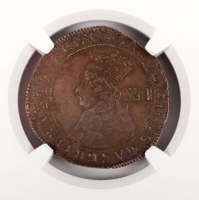 NGC Ð Charles II (1660-85), Shilling, Hammered Coinage, Third Issue - 3