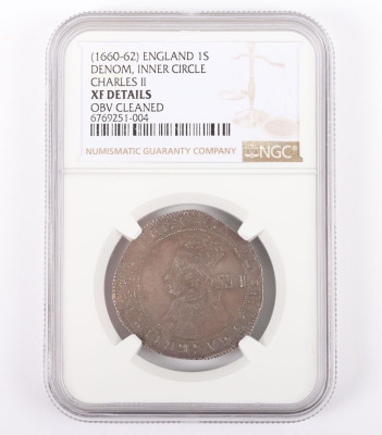 NGC Ð Charles II (1660-85), Shilling, Hammered Coinage, Third Issue - 4