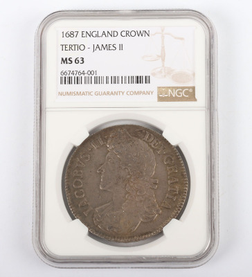 NGC Ð James II (1685-88), Crown, 1687 - 5