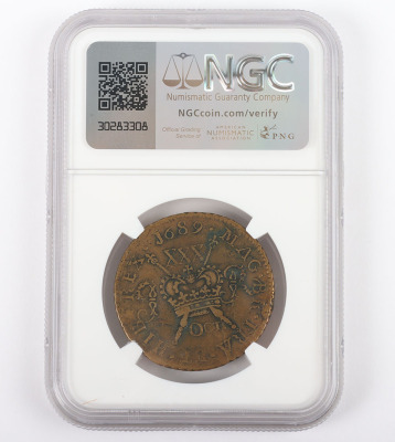 NGC - James II (1685-91), Gunmoney Coinage, Halfcrown, 1689 Oct - 4