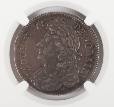 NGC - James II (1685-88), Halfcrown, 1687 - 3