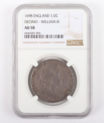 NGC Ð William III (1694-1702), Halfcrown 1698 - 5