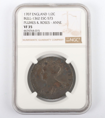 NGC &ETH; Anne (1702-14), Halfcrown, 1707, pre-Union - 5