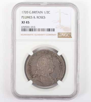 NGC - George I (1714-27), Halfcrown, 1720 - 4