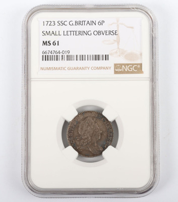 NGC - George I (1714-27), Sixpence, 1723 - 5