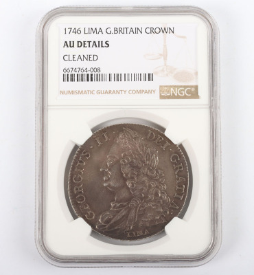 NGC Ð George II (1727-1760), Crown, 1746 LIMA - 3