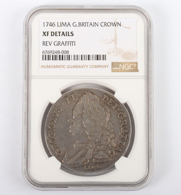 NGC Ð George II (1727-1760), Crown, 1746 LIMA - 3