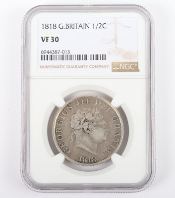 NGC Ð George III (1760-1820), Halfcrown 1818 - 3