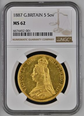 NGC Ð Victoria (1837-1901), Five Pounds, 1887 - 2