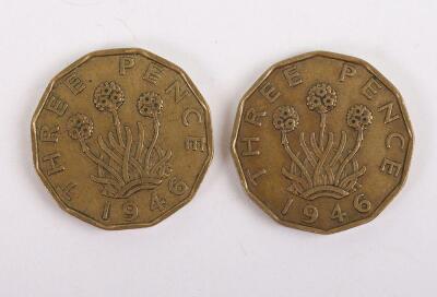 George VI (1937-1952), Threepence, 1946 - 2