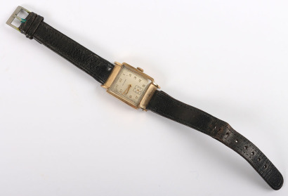 A gentlemanÕs 9ct gold presentation wristwatch, Paul Buhre, 1950Õs