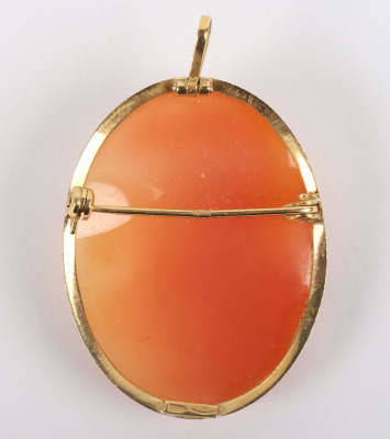 An 18ct gold cameo brooch - 2