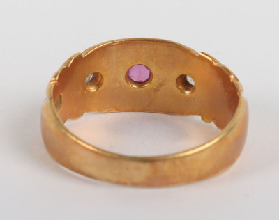 An 18ct gold, diamond and ruby ring - 4