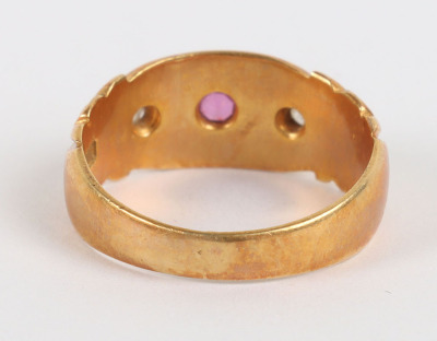 An 18ct gold, diamond and ruby ring - 5