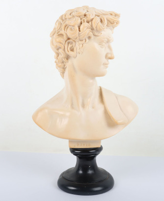 A 20th century resin bust of David