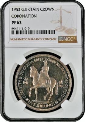 NGC Ð Elizabeth II (1952-2022), Crown, Proof 1953 - 3