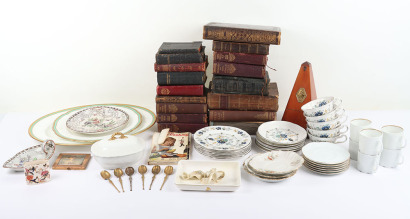 A mixed lot of items to include ceramics, books, metronome