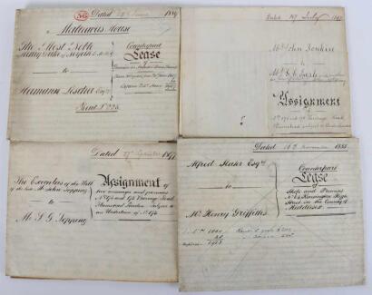 Four 19th century Indentures, including one referring to Maltravers House and the Duke of Norfolk