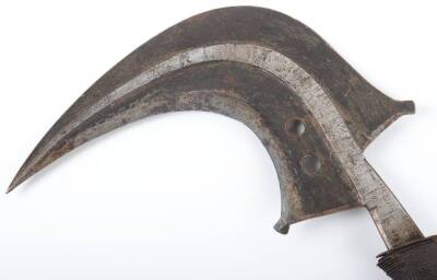 African Mangbetu Sickle Sword - 11